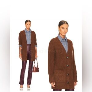 VINCE Pocket Cardigan in Tobacco